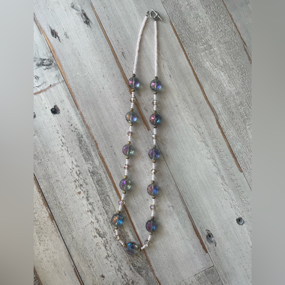 Beaded Necklace with Toggle Clasp